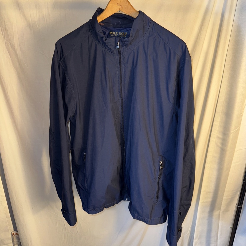 Polo Ralph Lauren Golf Waterproof Blue Coat Jacket Size XL Windbreaker Golf